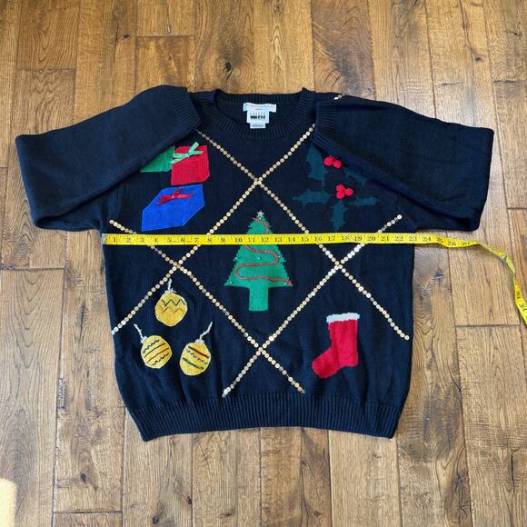 VTG Leslie Fay The Christmas Sampler 1994 Sweater Novelty Knit Womens Sz XL - Picture 4 of 7